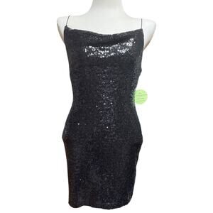 Windsor 05001-0522 Sequin Mini Dress Black Small